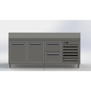 Refrigerator - Counter with doors and drawers